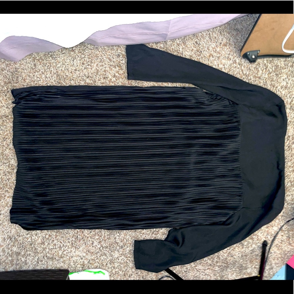 Long black long sleeve dress from Zara